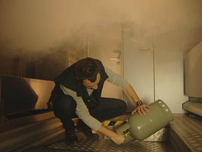 Exercice Anti-Incendie - Coupure bouteille de gaz lors d'un incendie 